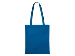 Memo Baumwoll-Tragetaschen, blau 38x42 cm mit zwei langen Henkeln – Produktbild 1 von 1