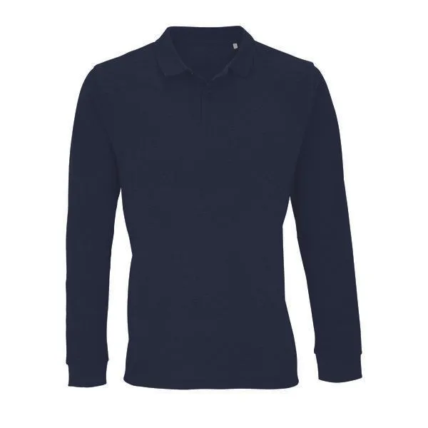 Sol's Sol's Unisex Langarm-Poloshirt, French navy, – Produktbild 1 von 3