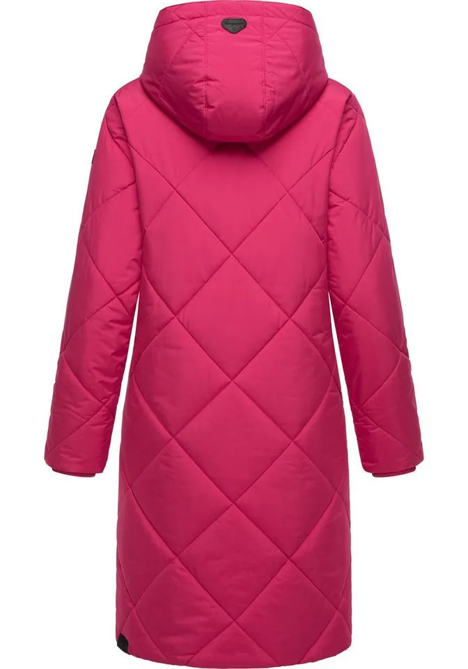 ragwear ragwear Steppmantel Rebela stylischer Winterparka mit abnehmbarer Kapuze, Rosa, – Produktbild 3 von 4