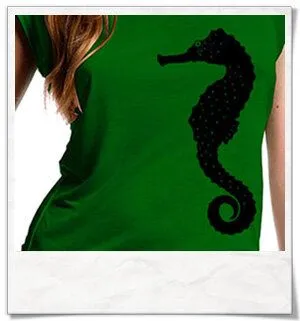 Picopoc Picopoc Seepferdchen Bambus T-Shirt, Grün, – Produktbild 2 von 4