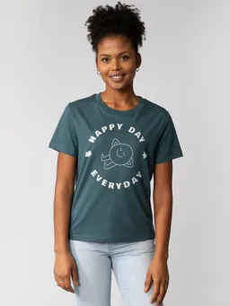 watapparel watapparel T-Shirt Frauen Happy day everyday – Produktbild 1 von 1