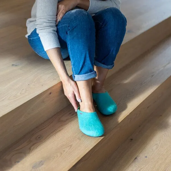 Magicfelt Magicfelt Filz-Hausschuh 709 aus 100% Merino-Wolle für Damen & Herren, Grün, – Produktbild 2 von 4