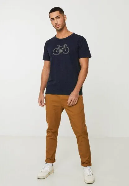 recolution Herren T-Shirt aus weicher Baumwolle (Bio) | BAY SIMPLE BIKE recolution, Dark navy (blau), – Produktbild 2 von 4