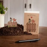 Die Stadtgärtner Die Stadtgärtner Hochzeitskarte mit Wildblumen-Saatgut I Kreative Karte zur Hochzeit – Produktbild 1 von 1