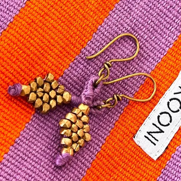 KIKOONI KIKOONI Dokra Ohrringe "Summerlove", Lila, – Produktbild 4 von 4