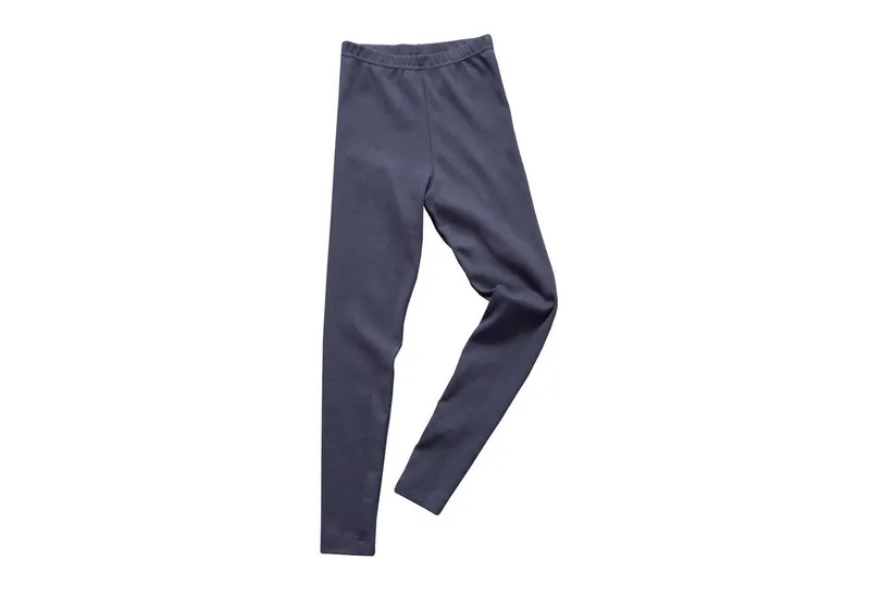 HERMKO Leggings 2720 Kinder Legging, 100 % Bio-Baumwolle, Gummibund, Jungen, Mädchen, Blau, – Produktbild 1 von 2