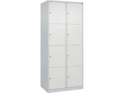 C+P C+P Schließfachschrank Classic PLUS, 8 Fächer, 1850x800x500mm, Lichtgrau/Verkehrsweiß – Produktbild 1 von 1