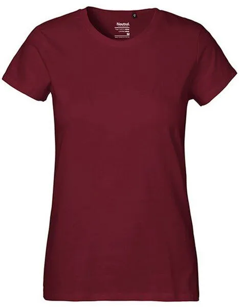 Neutral Neutral® Damen Classic T-Shirt von Neutral Bio Baumwolle, Bordeaux, – Produktbild 1 von 4