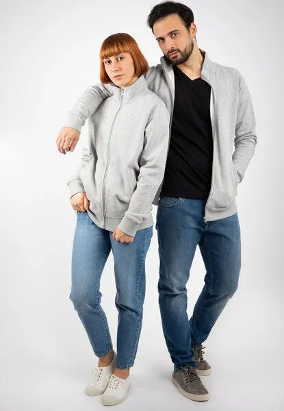 TORLAND TORLAND Sweatshirtjacke TRAILER, Grau (heather grey), – Produktbild 1 von 4