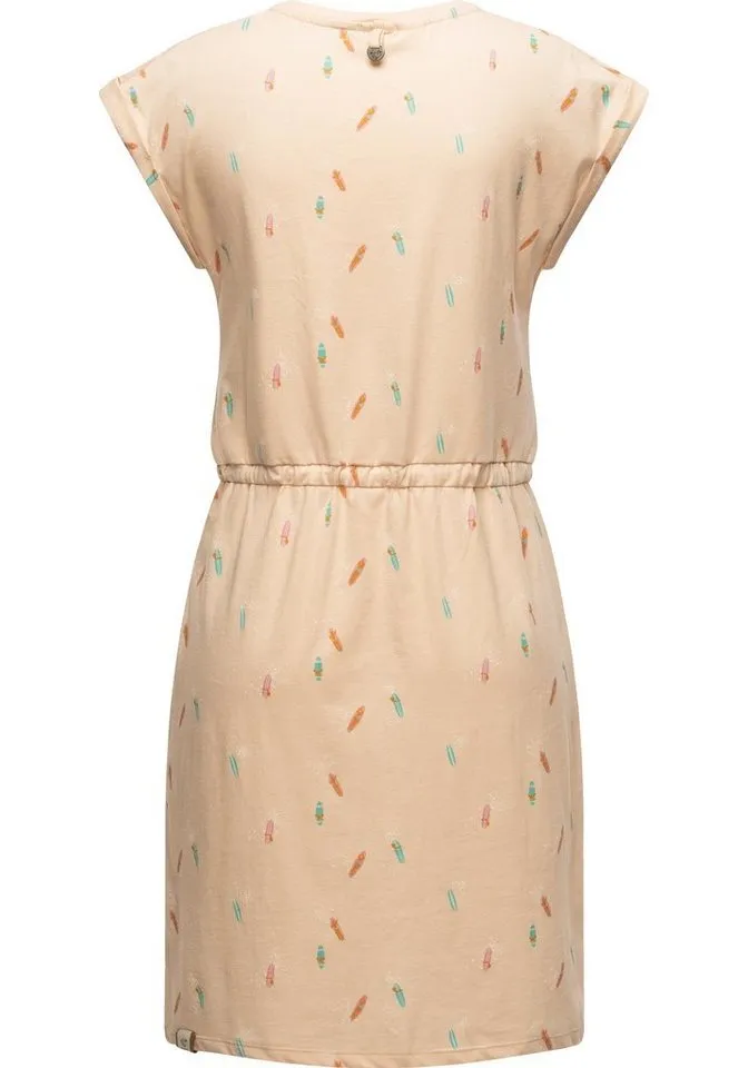 ragwear ragwear Druckkleid Mallory Print Dress Organic Kurzes Baumwoll Kleid, Beige|braun, – Produktbild 3 von 3