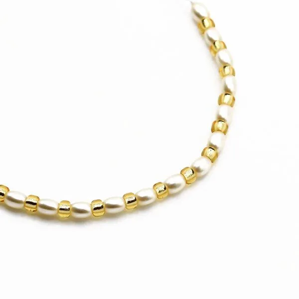 juni juni Veganes Perlenarmband Tropical Golden – Produktbild 3 von 4