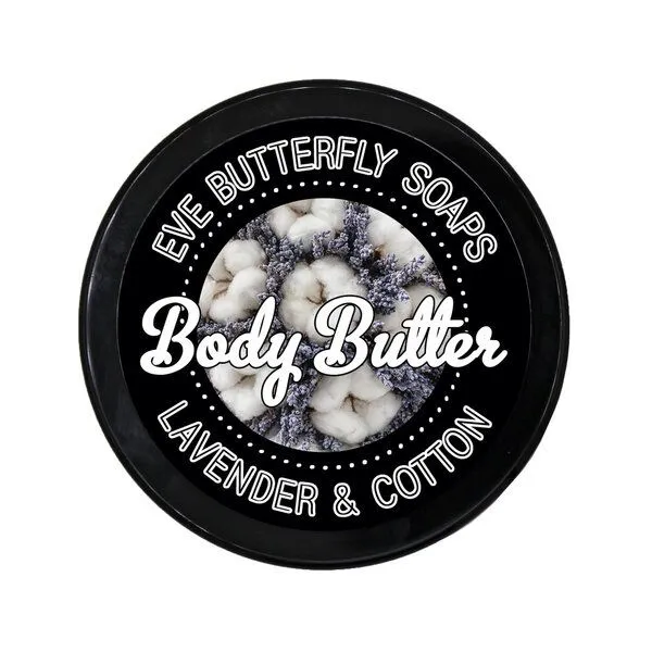Eve Butterfly Soaps Eve Butterfly Soaps Shea Body Butter "Lavender & Cotton" – Produktbild 1 von 2