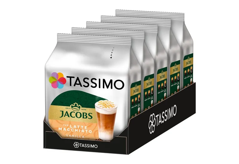 Tassimo Tassimo Kaffee Kapseln Jacobs Latte Macchiato Vanilla T Discs 40 Getränke, (Packung, 5er Pack) – Produktbild 2 von 5