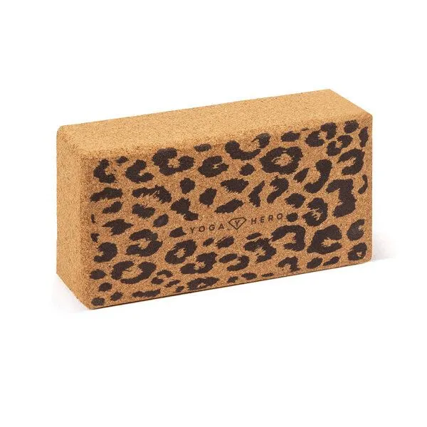 Yoga Hero Yoga Hero 2 Yogablöcke + Faszien Massage Ball, Leopard, – Produktbild 3 von 4