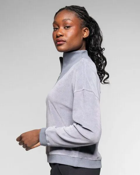 Alma & Lovis Alma & Lovis Sportiver Troyer aus softer Organic Cotton | Nicki Troyer, Platin (lila-grau), – Produktbild 3 von 4