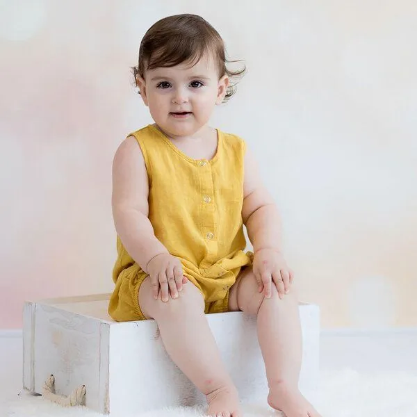 OrganicEra OrganicEra Bio Hanf Baby Strampler, Senf, – Produktbild 2 von 3