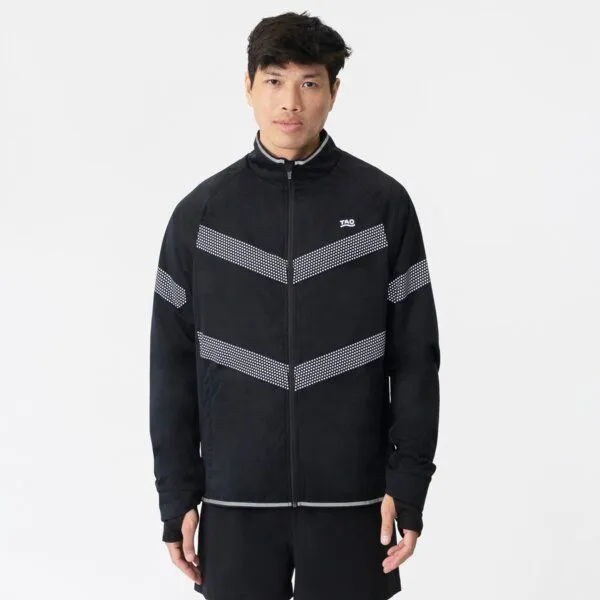 TAO Sportswear TAO Sportswear Winddichte Herren Laufjacke Nox mit Daumenschlaufe, Schwarz, – Produktbild 1 von 2
