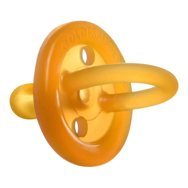 Goldi Goldi Beruhigungssauger, Naturkautschuk Schnuller, symmetrisch, 2er Set 2 Stück, 3-24 Monate, Natur, – Produktbild 1 von 3