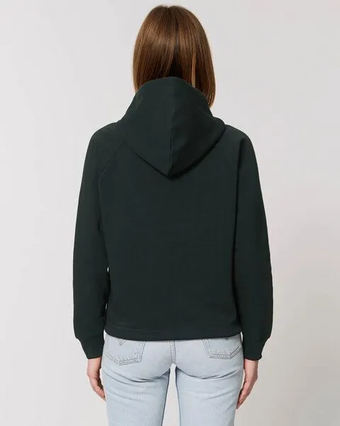 Human Family Human Family Kurzer Bio Damen Hoodie "Invent - Polygon", Schwarz, – Produktbild 2 von 4