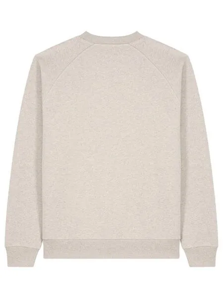 YTWOO YTWOO Klassisches Unisex Raglan Sweatshirt mit Relaxed Fit aus 100% Biobaumwolle, Hellbeige meliert, – Produktbild 3 von 4