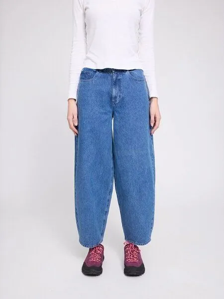 Mazine Mazine Damen Jeans im Barrel-Style aus 100% Bio-Baumwolle, Mid blue (blau), – Produktbild 1 von 4