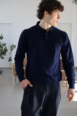 Kultgut Kultgut Fühl dich wohl- Weicher Strickpullover mit geknöpftem Kragen /100% Biobaumwolle – Produktbild 1 von 1