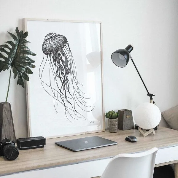 LIGARTI Kunstdruck »Tiefseequalle« von LIGARTI | A4, A3 oder A2 | Wandbild | Poster | Kunst – Produktbild 1 von 4