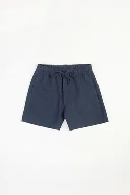 Rotholz Rotholz Kurze Hose - Everyday Short Midnight Stripe - aus einem Bio-Baumwoll/Leinen Mix – Produktbild 1 von 1