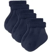 hessnatur hessnatur Plüsch Socke im 3er-Pack, Dunkel-blau, – Produktbild 2 von 3