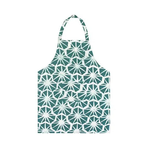 Global Mamas Global Mamas Küchen-Wendeschürze aus Biobaumwolle & Upcycling Mehlsack, Fliesen (petrol), – Produktbild 1 von 3