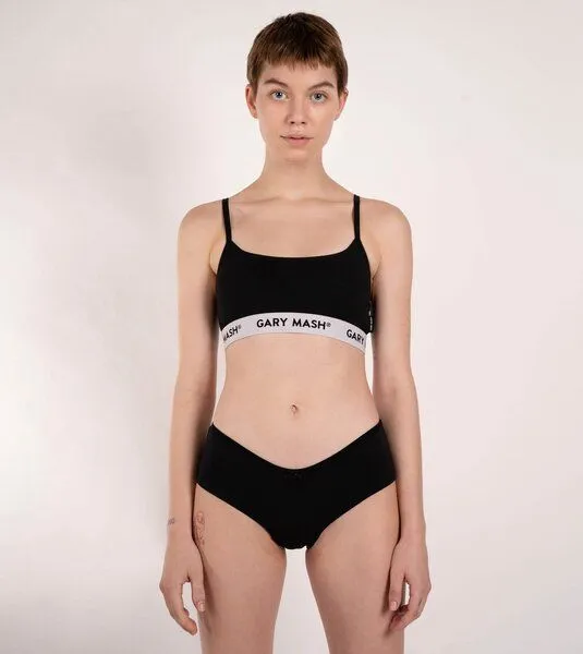 Gary Mash GARY MASH Bandeau Power BH aus Biobaumwolle, Schwarz, – Produktbild 3 von 4