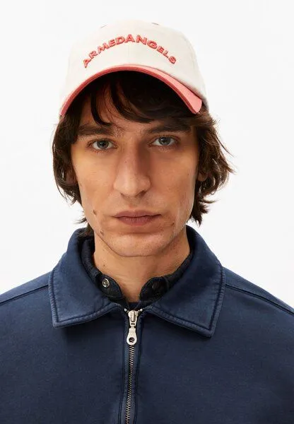 ARMEDANGELS ARMEDANGELS YENAAS COLORBLOCK Unisex Cap aus Bio-Baumwolle, Oatmilk-tabasco red, – Produktbild 1 von 4