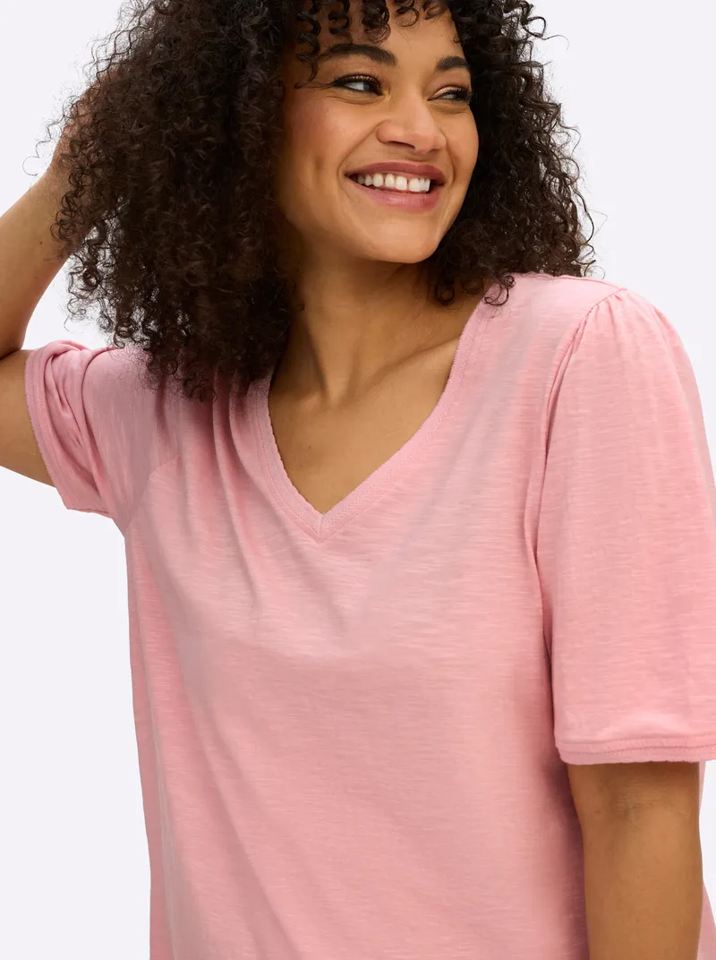 sheego V-Shirt rosenquarz, Rosenquarz, – Produktbild 2 von 2