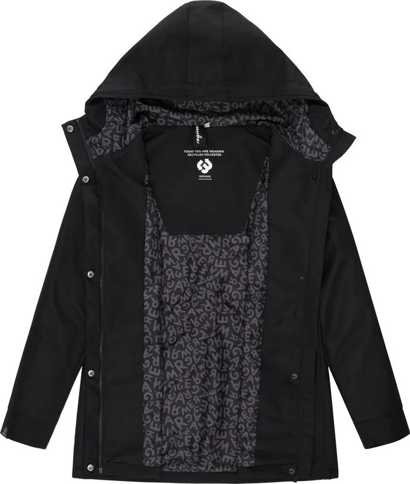 ragwear ragwear Outdoorjacke Urbanna Remake Wasserdichte Übergangsjacke, Schwarz, – Produktbild 1 von 5