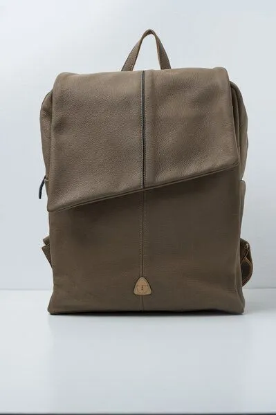 Ritagli di G Ritagli di G Damen Leder Laptop Rucksack MARTIN 100%, Hellbraun, – Produktbild 1 von 4