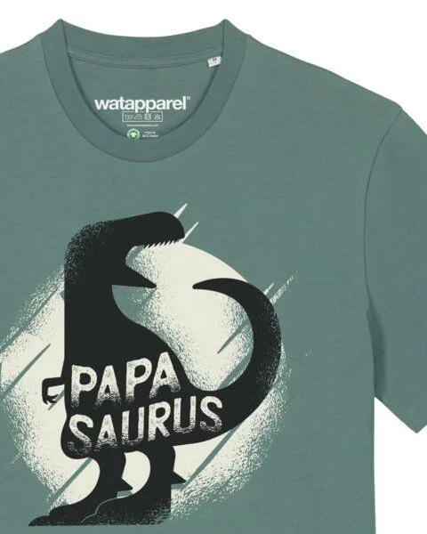 watapparel watapparel T-Shirt Unisex Papasaurus, Green bay, – Produktbild 3 von 4