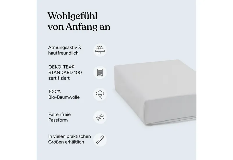 Ehrenkind Spannbettlaken für Babybett & Kinderbett, 100% Bio-Baumwolle, atmungsaktiv, Rosa, – Produktbild 2 von 5
