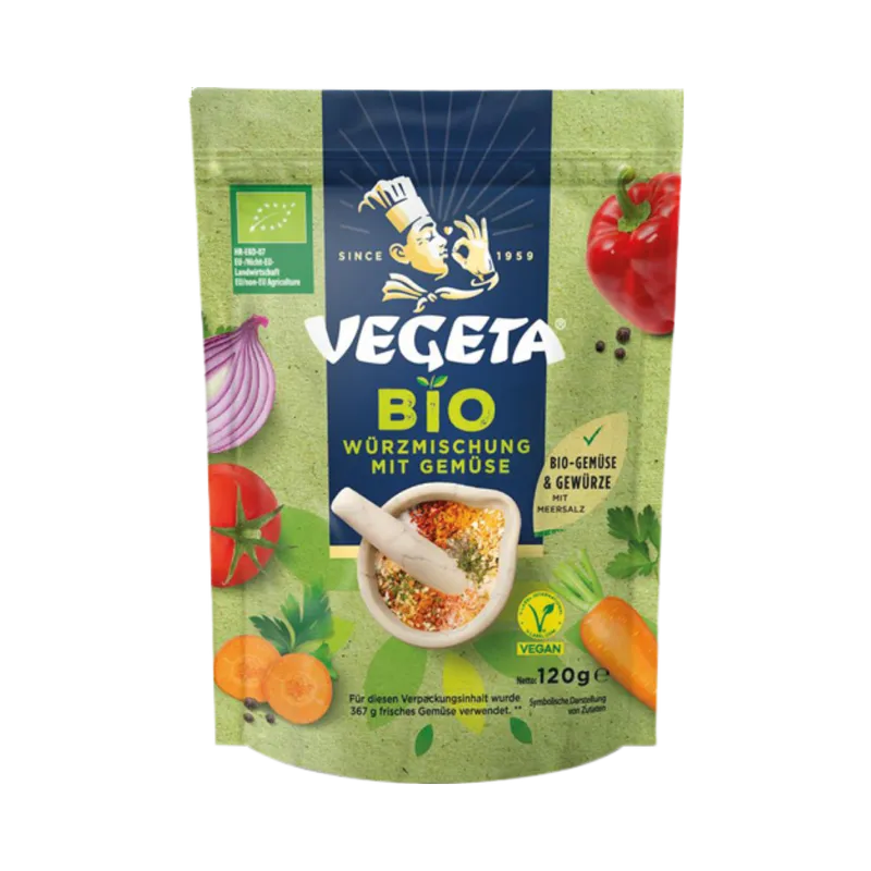 Vegeta Podravka Vegeta Bio Würzmischung mit Gemüse, vegan, 120g – Produktbild 1 von 1