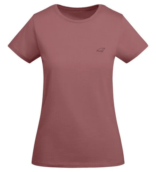 vis wear vis wear Schildkröte outline - Damen Organic Shirt, Vintage rot, – Produktbild 4 von 4