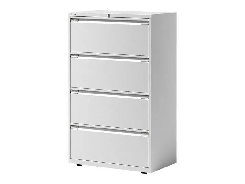 Bisley Bisley Registraturschrank 2-bahnig, 4 Schubladen verkehrsweiß – Produktbild 1 von 1