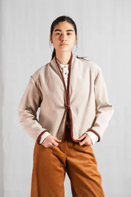 Jyoti - Fair Works Jyoti - Fair Works Damen vegan Jacke Reversible Dhaarti Blockprint Beige – Produktbild 1 von 1