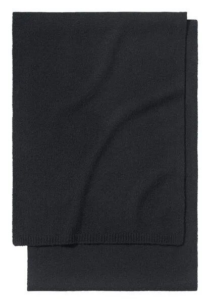 hessnatur hessnatur Strick Schal aus Bio-Merinowolle mit Cashmere, Schwarz, – Produktbild 2 von 3