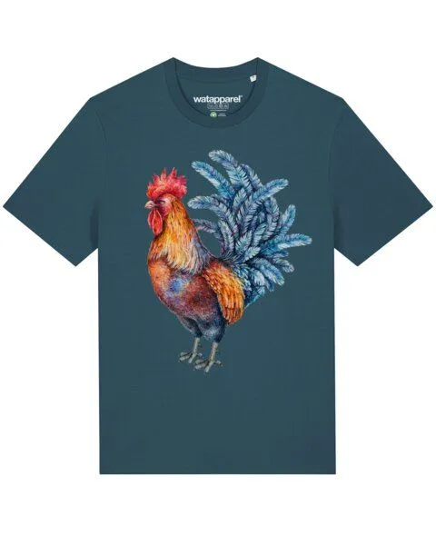 watapparel watapparel T-Shirt Unisex Grimmiger Gockel, Stargazer, – Produktbild 1 von 3