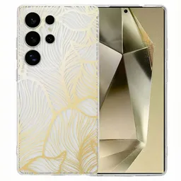 imoshion imoshion Design Hülle für das Samsung Galaxy S25 Ultra - Golden Leaves Transparent – Produktbild 1 von 1