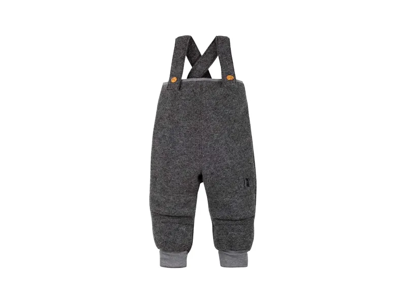 Pure pure by Bauer PURE PURE by Bauer Kinder Latzhose Bio-Schurwolle Walk melange grau Gr.86/92, Grau, – Produktbild 1 von 1