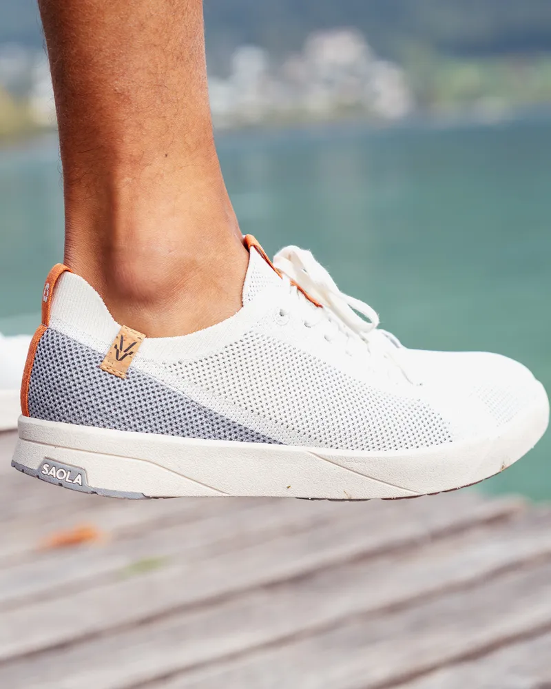SAOLA SAOLA Herren vegan Sneaker Herren Cannon Knit 2.0 Weiß/Grau, Weiß, – Produktbild 2 von 2