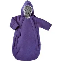 HANS NATUR Fußsack Kinderwagen mit Kapuze Bio Schurwoll-Walk lila Gr.50/56 – Produktbild 1 von 1