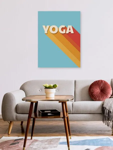 Photocircle Photocircle Poster / Leinwandbild - Yoga retro typography – Produktbild 2 von 4