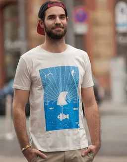 päfjes päfjes Fin Flosse - Fair Wear T-Shirt - Männer - Natur – Produktbild 1 von 1