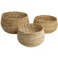 Originalhome Originalhome Natürlicher Bodenkorb aus Abaca, handgefertigt, 3er Set – Produktbild 1 von 1